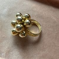 Златист пръстен с топчета, снимка 6 - Пръстени - 45888749