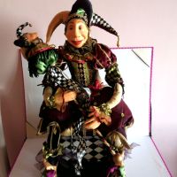Уникална Стара Кукла-Жокер,Клоун, снимка 1 - Антикварни и старинни предмети - 46098271