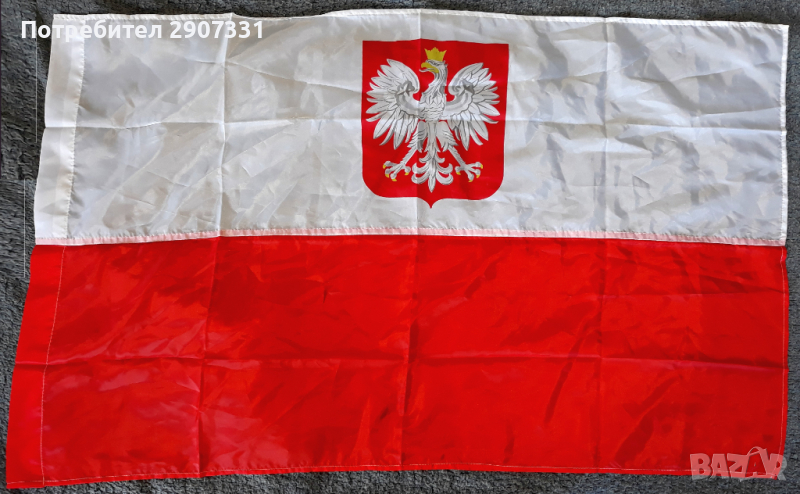 Знаме на Полша. 104х64 см, снимка 1