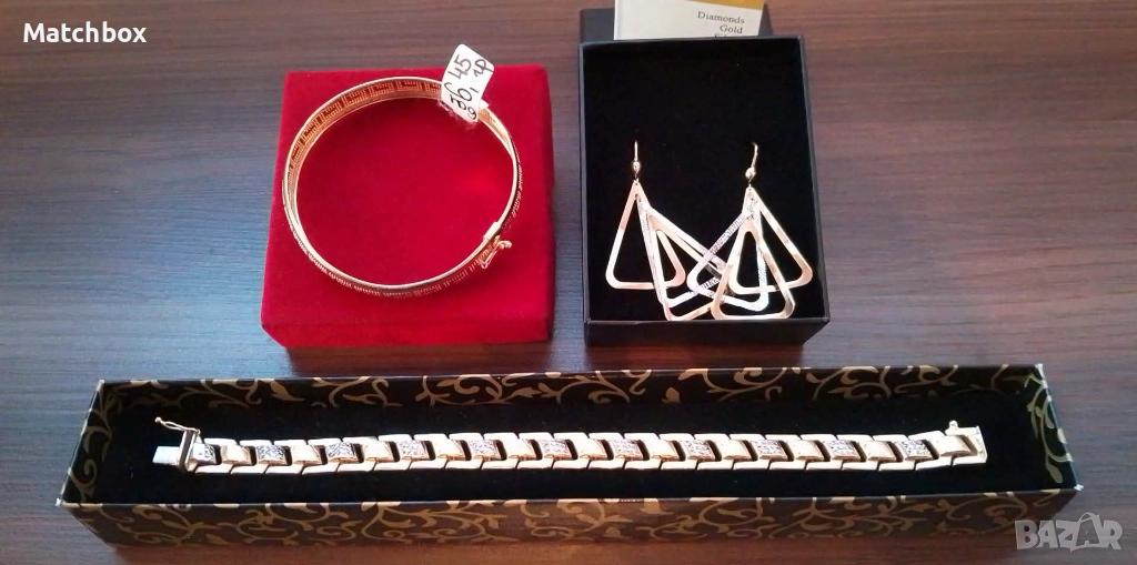 Златни гривни , обеци 14 карата 585 , снимка 1