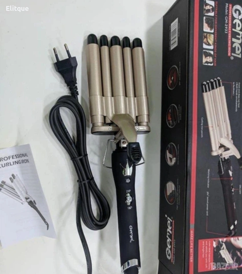 Ретро преса с пет цилиндъра Gemei 💇‍♀️, снимка 1