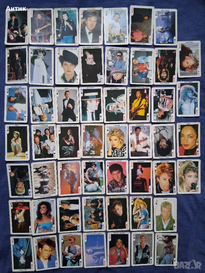 Колекция Стари Карти от Дъвки Rock 'N Bubble Bubblegum 53 Броя / 80- те год., снимка 1