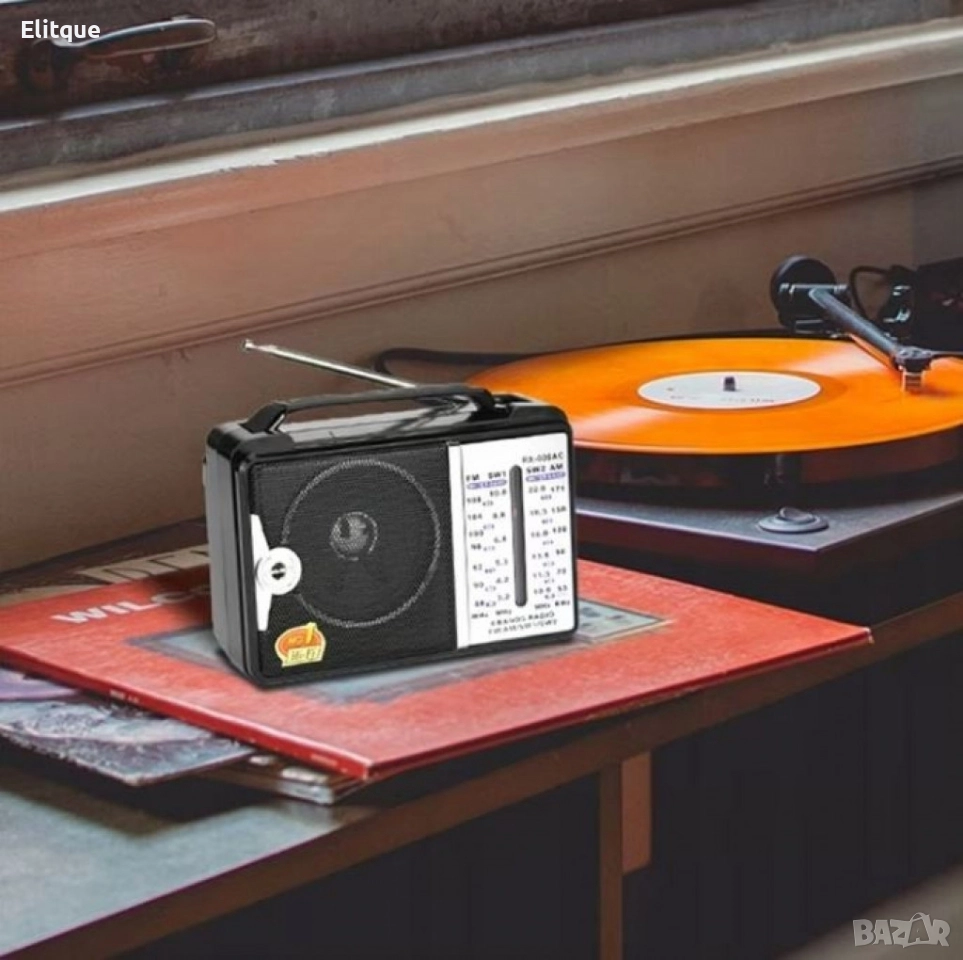 Портативно ретро радио с телескопична антена, FM/AM/SW, 15.5x10x5.5cm, без батерии, снимка 1