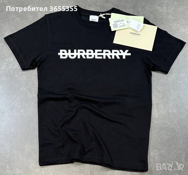 Нови мъжки тениски Burberry в черен цвят, снимка 1