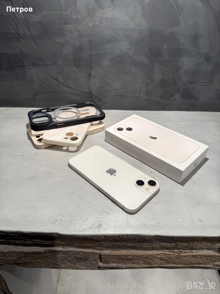 КАТО НОВ Iphone 13  White 128 GB + подаръци, снимка 1