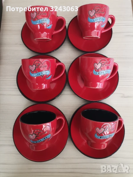 Керамичен сервиз за кафе – 12 части, снимка 1