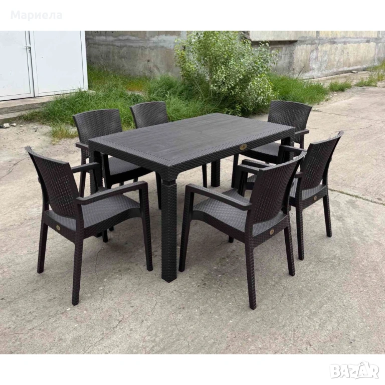 Градински комплект LUX маса с 6 стола, снимка 1
