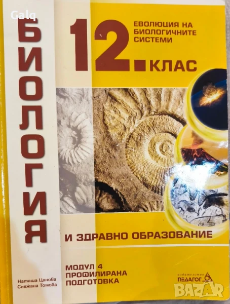 Учебник по биология и здравно образование за 12 клас издателство педагог, снимка 1