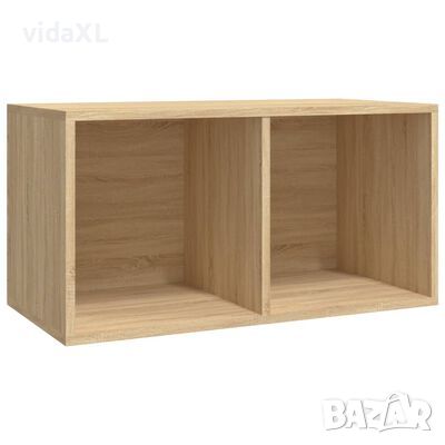 vidaXL Шкаф за винилови плочи сонома дъб 71x34x36 см инженерно дърво(SKU:800120, снимка 1