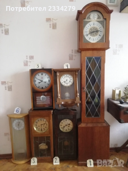 Стари стенни часовници различни модели от различни времена , снимка 1