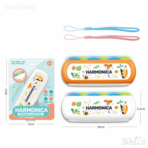 Светеща детска хармоника с LED ефекти – за малки музиканти (3+ години), снимка 1