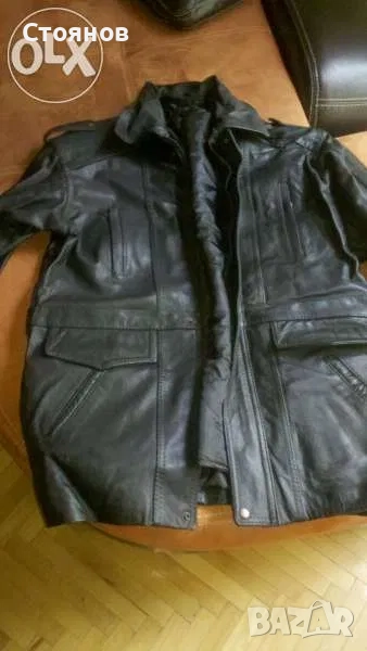 Мъжка кожена шуба, яке - последна цена, снимка 1