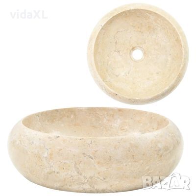 vidaXL Мивка, 40x12 см, мрамор, кремава(SKU:142767, снимка 1
