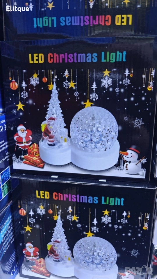 Коледна LED лампа с декоративни орнаменти, снимка 1