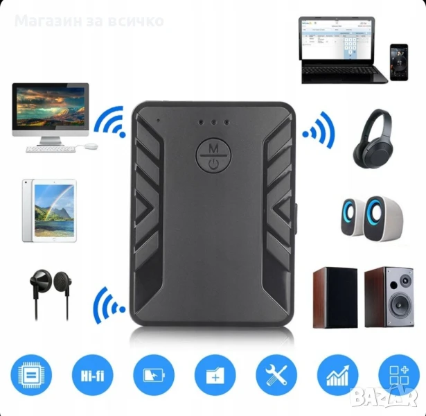 2в1 Bluetooth 5.0 предавател и приемник, снимка 1