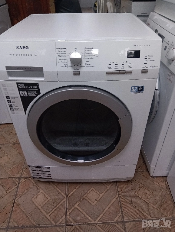 Като нова сушилня с термопомпа АЕГ Aeg Protex Plus A+++ 8кг 2 години гаранция!, снимка 1