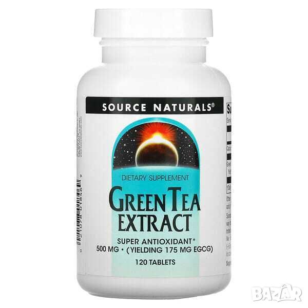 Екстракт от зелен чай Source Naturals 500 mg, 120 таблетки, снимка 1