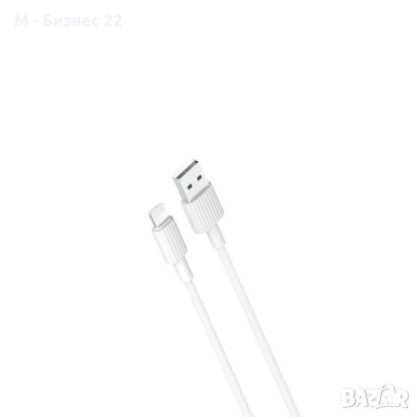 Кабел XO NB156, USB – Lightning, 1.0m, 2.4A, Бял, снимка 1