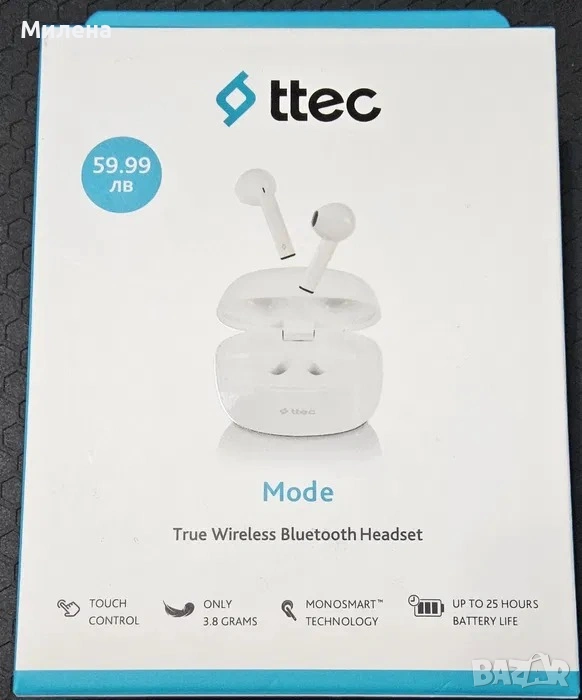 Нови безжични слушалки TTEC Mode | НЕОТВАРЯНИ | Bluetooth, снимка 1