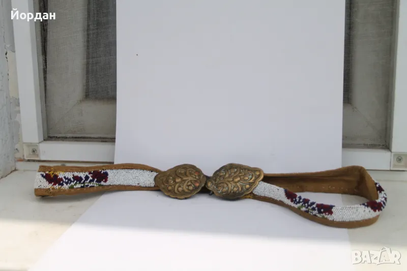 Мънистен колан с бронзови пафти, снимка 1
