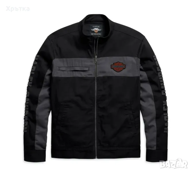 Harley Davidson Canvas Jacket - Оригинално мъжко яке размер M, снимка 1