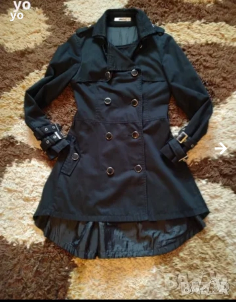 Черен тренч размер ХС , снимка 1