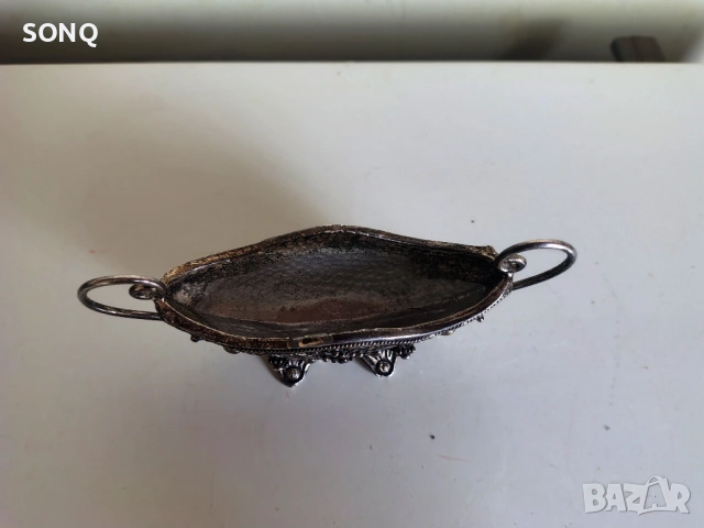 Страхотено Старо Посребрено Съдче, снимка 2 - Антикварни и старинни предмети - 53175058