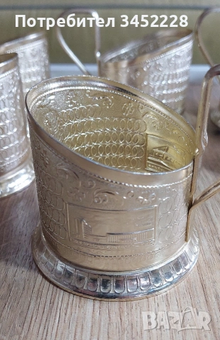 Подстакани Русия за ценители 6 броя , снимка 5 - Антикварни и старинни предмети - 54243651