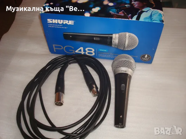 Микрофон SHURE PGA48-XLR с кабел, снимка 8 - Микрофони - 47633667