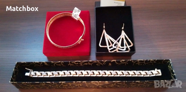 Златни гривни , обеци 14 карата 585 