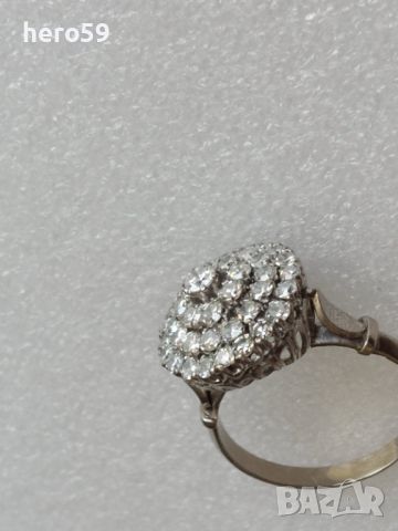 Прекрасен дамски златен(750 проба)пръстен с брилянти 1,41 карата, снимка 6 - Пръстени - 46049082