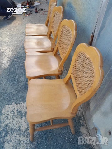 Столове трапезни масив №025, снимка 4 - Столове - 52570824