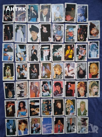 Колекция Стари Карти от Дъвки Rock 'N Bubble Bubblegum 53 Броя / 80- те год.