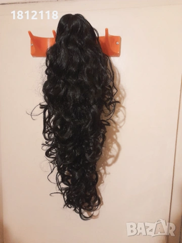 Дълга черна опашка за коса на шнола 