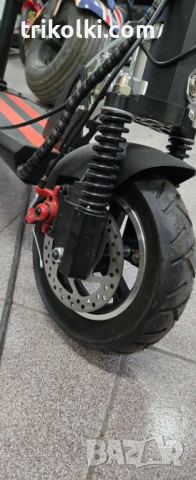 Мощна електрическа тротинетка с амортисьори, километрaж.ж, снимка 15 - Велосипеди - 51027464