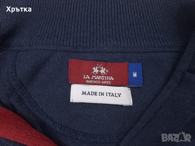 La Martina - Оригинален мъжки пуловер с цип размер M, снимка 8 - Пуловери - 53570344