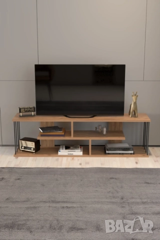 Шкаф за телевизор / Модерен ТВ шкаф в два цвята - бор/бял / ТВ секция