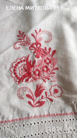 Бродирана кенарена ритуална кърпа или покривка 160 х 42 см, снимка 3 - Антикварни и старинни предмети - 54187963