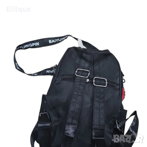 Модерна, дамска, ежедневна раница със сребристи ципове , снимка 4 - Раници - 52905725