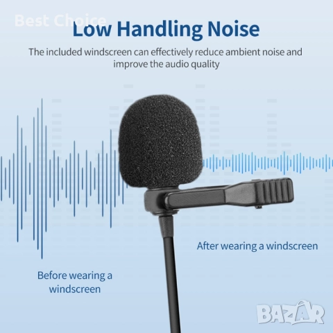 Двоен кабелен микрофон Boya BY-M3D с USB Type-C, снимка 4 - Микрофони - 52818965