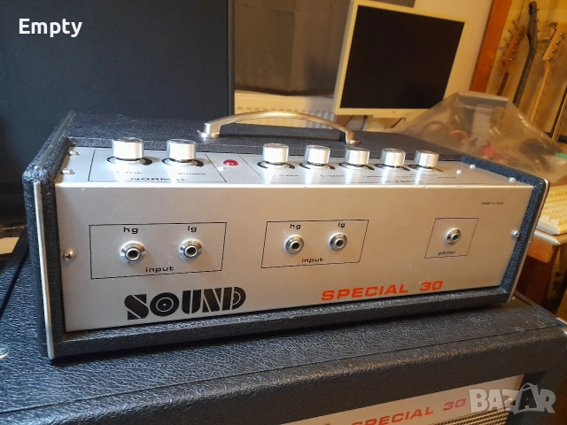 Лампов китарен усилвател с кабинет, снимка 3 - Ресийвъри, усилватели, смесителни пултове - 53900008