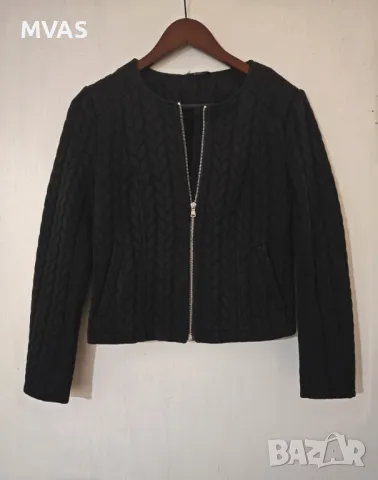 H&M дамско есенно черно яке от плат S М размер