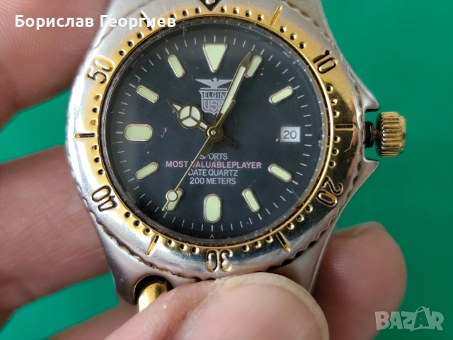 Кварцов часовник Elgin fk-376-a usa, снимка 3 - Мъжки - 53858065