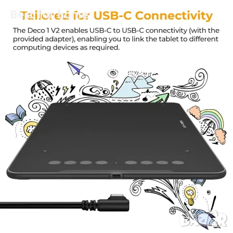 Графичен таблет XP-PEN Deco 01- без писалка, снимка 6 - Таблети - 49876859