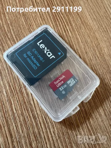 Карта памет microSD SanDisk 32GB, снимка 4 - Друга електроника - 48086248