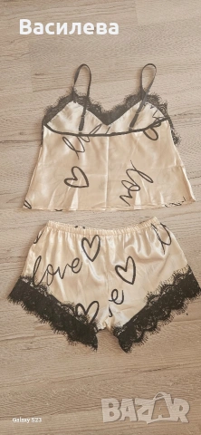 Сатенена пижама. , снимка 5 - Пижами - 53779749