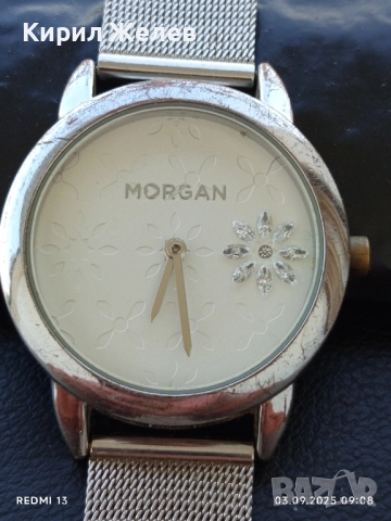 Красив стилен дизайн дамски часовник MORGAN с кристали 31865, снимка 2 - Дамски - 51587598