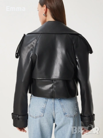 Кожено модерно яке, снимка 2 - Якета - 54083650