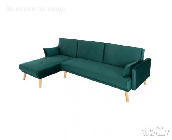 Ъглов диван Пантея обратим ъгъл - зелен цвят Код P2061