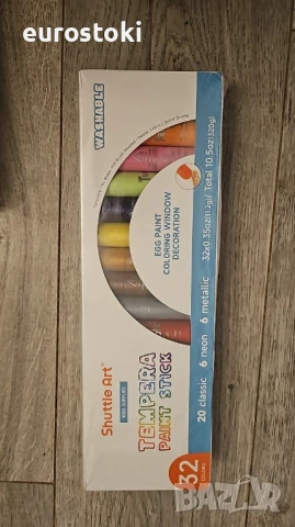 Темперна боя Shuttle Art 32 за хартия, стъкло и дърво. Номер на типа на продукта SA TPS32 , снимка 4 - Ученически пособия, канцеларски материали - 51253408